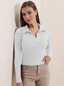 Dream Beauty Fashion Women Ribbed Fitted Top
