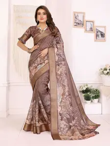 elora Floral Digital Printed Tissue Ikat Saree