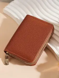 DressBerry Women Textured Zip Around Wallet