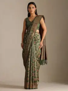 Soch Floral Woven Design Saree With Unstitched Blouse Piece