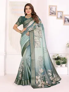 elora Floral Digital Printed Tissue Ikat Saree