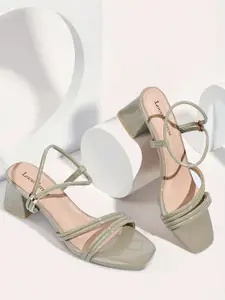 LOUIS STITCH Women Open Toe Block Heel Sandals