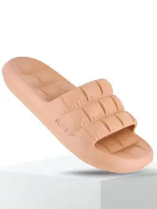 FLITE Women Self Design Rubber Sliders