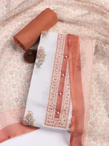 Meena Bazaar Linen Unstitched Dress Material
