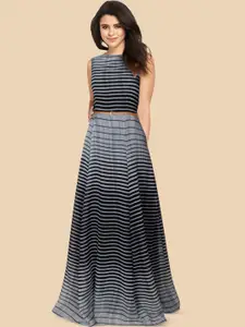 Dream Beauty Fashion Striped Georgette Maxi Dress
