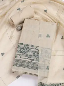 Meena Bazaar Floral Woven Design Unstitched Dress Material