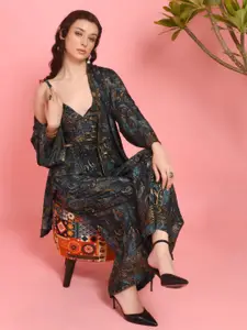 Boholyfe Serena Moonlit Bloom Top & Palazzo With Shrug Co-Ords