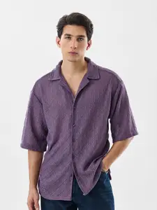 Snitch Men Semi Sheer Casual Shirt