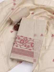 Meena Bazaar Floral Woven Design Unstitched Dress Material