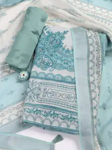 Meena Bazaar Printed Linen Unstitched Dress Material
