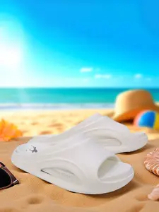 HIROLAS Men Self Design Sliders with Detachable Cushioned Footbed & Anti-Skid Sole