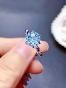 Jewels Galaxy Silver-Plated Cubic Zirconia Studded Finger Ring