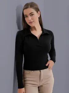 Dream Beauty Fashion Ribbed Shirt Style Top