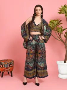 Boholyfe Yamika Mosaic Firefly Top & Palazzo With Shrug Co-Ords