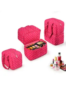 Kuber Industries Polka Dots Printed Handbag Bag With 2 Compartments