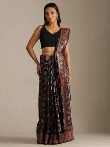 Soch Floral Woven Design Saree With Unstitched Blouse Piece