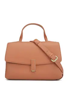 Da Milano Textured Leather Structured Satchel