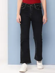 BAESD Women Hottie Flared Mid-Rise Stretchable Cotton Denim Jeans