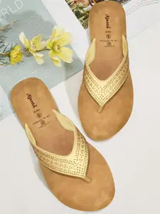 Ajanta Women Embellished T-Strap Flats