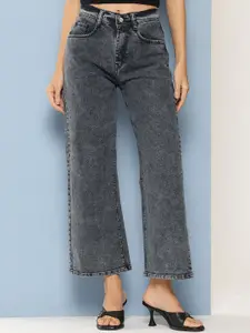 BAESD Women Hottie Flared Mid-Rise Cotton Stretchable Jeans