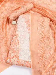 Meena Bazaar Floral Printed Unstitched Dress Material