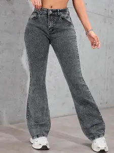 Kotty Women Jean Bootcut High-Rise Heavy Fade Stretchable Jeans