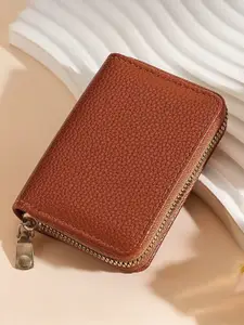 DressBerry Women Textured Zip Around Wallet