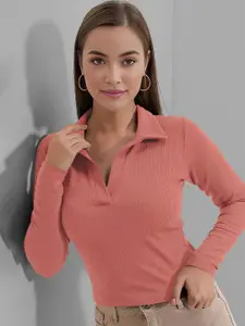 Dream Beauty Fashion Women Ribbed Shirt Style Top