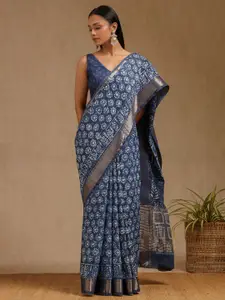 Soch Floral Printed Saree With Unstitched Blouse Piece