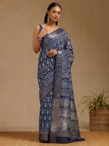 Soch Floral Printed Saree With Unstitched Blouse Piece