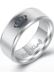 Moneekar Jewels Men Silver Stainless Steel Ring