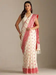 Soch Floral Woven Design Saree With Unstitched Blouse Piece