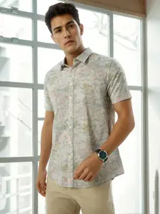 Louis Philippe Men Slim Fit Floral Printed Formal Shirt