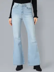 Kotty Women Flared High-Rise Stretchable Cotton Jeans