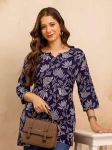 Mialo fashion Floral Printed V-Neck Kurti