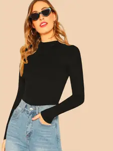 Dream Beauty Fashion Women High Neck Long Sleeves Fitted Top