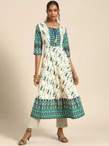 Anouk Women Ethnic Motifs Print A-Line Maxi Dress