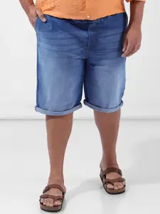 Hardsoda by The Indian Garage Co Men Regular Fit Mid-Rise Denim Shorts