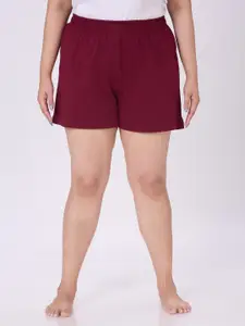 Vaishvik Women Plus Size Cotton Lounge Shorts