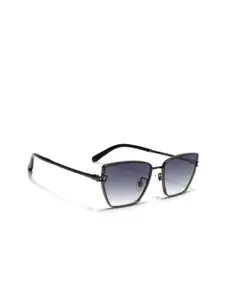 Voyage Women Gunmetal-Toned Cateye Sunglasses with UV Protected Lens 2608MG7110
