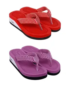 DASHNY Women Pack Of 2 Ortho Care Orthopedic Comfort Slippers