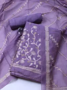 Meena Bazaar Floral Woven Design Unstitched Dress Material