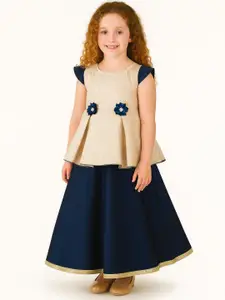 BAESD Girls Embellished Round Neck A-Line Maxi Dress