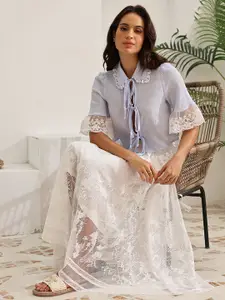 StyleCast Women Self-Design Flared Maxi Skirt