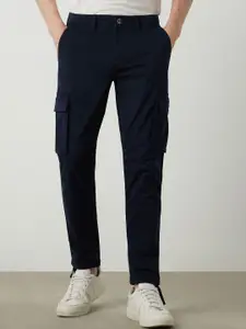 Louis Philippe Jeans Men Slim Fit Mid-Rise Cargos