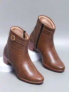 TRASE Women Casual Block Heeled Boots