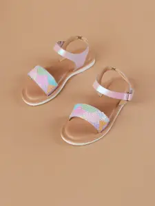 Fame Forever by Lifestyle Girls Embellished Open Toe Slingback Flats