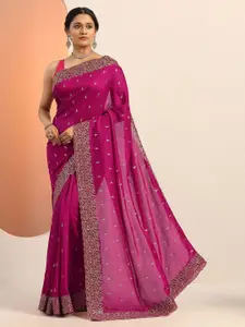 Libas Embroidered Embellished Border Saree