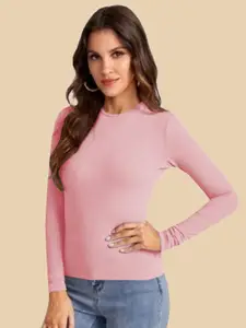 Dream Beauty Fashion Women Solid Round Neck Regular Top