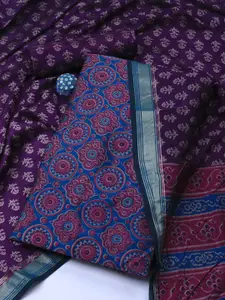 Meena Bazaar Floral Printed Unstitched Dress Material